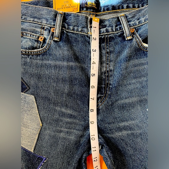 NEW Ralph Lauren Polo Avery Boyfriend Crop Patchwork Jeans Women’s size 29 - Picture 10 of 11